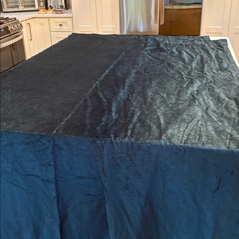 West Elm Teal draperies 93”x 45”